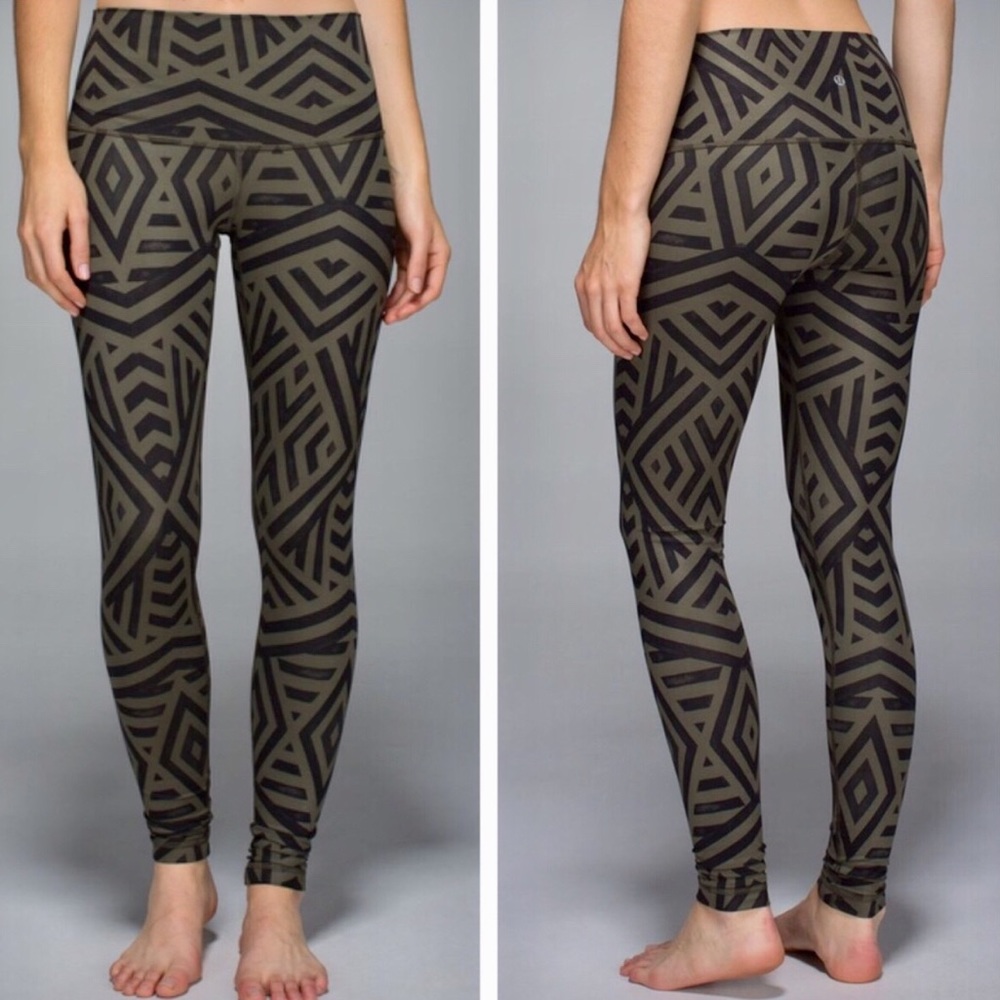 Lululemon Wunder Under Chevron Shuffle Leggings